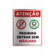 Placa Uso de Máscara Obrigatório em Alumínio
